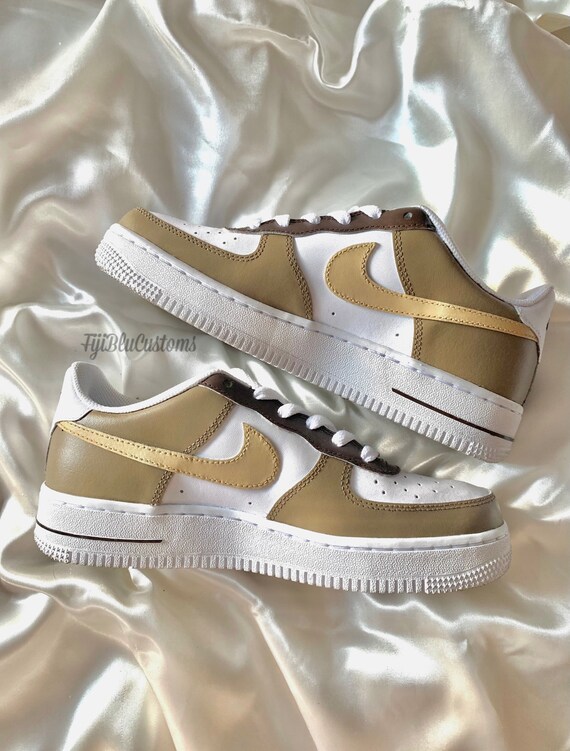 nike air force 1 brown and beige
