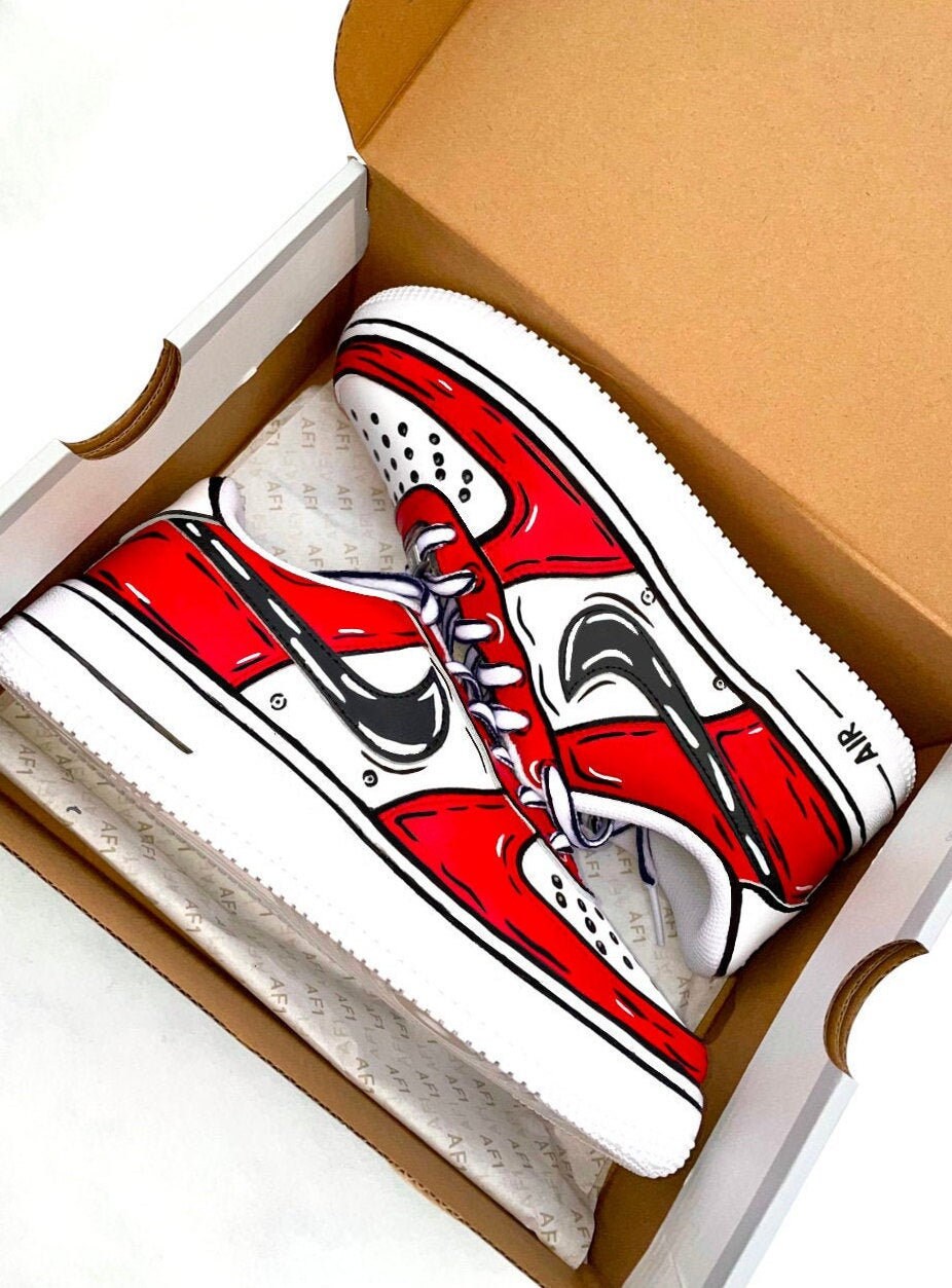 Cartoon Nikes - Etsy Cartoon Nikes - Etsy