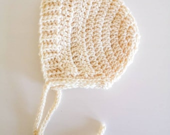 Crocheted Classic Baby Bonnet