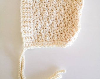 Crocheted Textured Pixie Bonnet