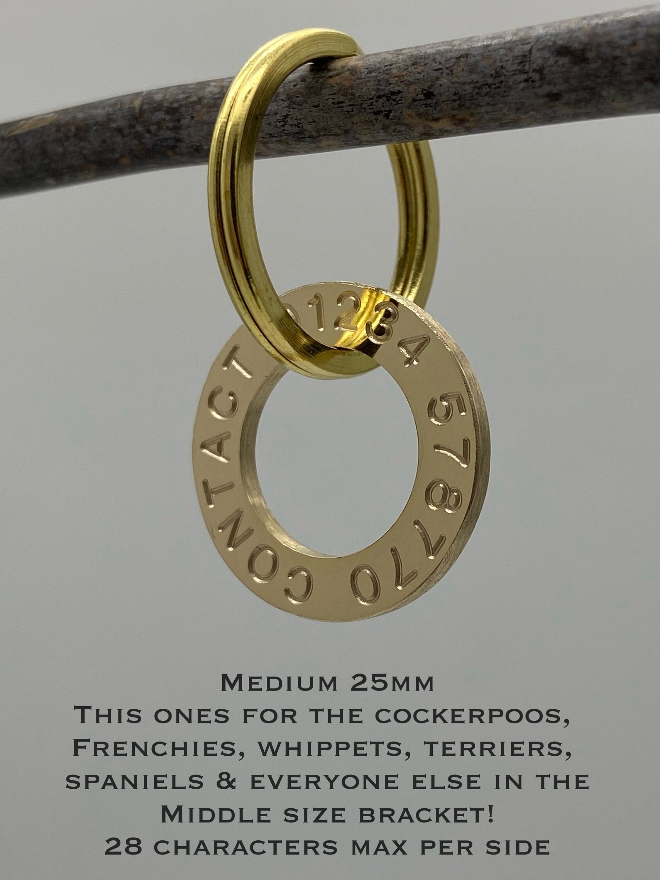 Solid Brass Dog Tag / Deep Engraved / Custom Pet Tag / Etsy UK