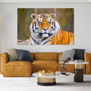 Tiger Art for Gift, Tiger Portrait Picture for Wall, Wild Animal Painting for Wall, Tiger Digital Art Print, Tiger Modern Home Decoration