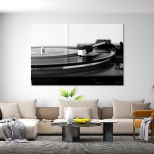 Vinyl Player Decor Wall, Classical Music Artwork for Home, Vinyl Record Art on Canvas, Vinyl Player Original Decor for Wall, Music  Gift