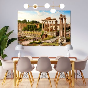 Ancient Architecture of Rome Stylish Art for Interior, Rome Cityscape Print, Rome Popular Art, Roman Travel Art Gift, Italian Decor for Wall