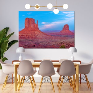 Landscape of Monument Valley in Arizona Decor for Wall, Monument Valley Print Canvas, Mountains Landscape Picture Print, Arizona Landscape
