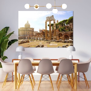 Antique Rome Print Art on Canvas, Architecture of Italy Picture Print, Antique Rome Art for Wall Decor, Ancient Italy for Wall Decor