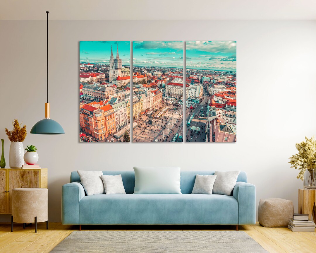 Zagreb Downtown Print Wall Art Zagreb in Croatia Art Decor Zagreb