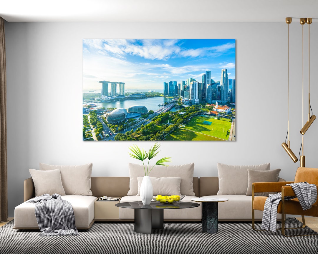 Singapore Downtown Wall Art, Singapore City on Canvas, Singapore Wall