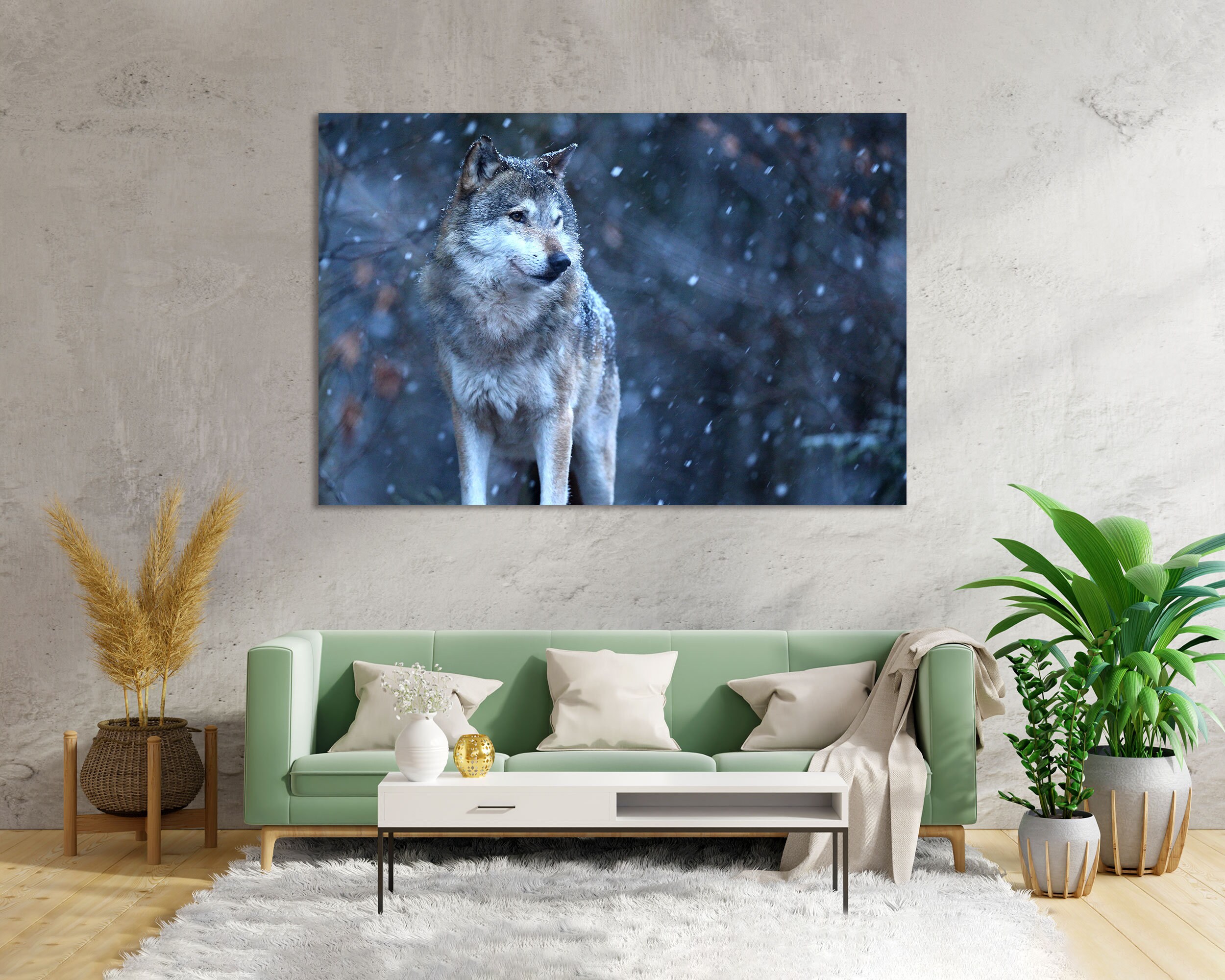 Wolf Picture Print Canvas Wolf Art for Gift Wold Modern Etsy