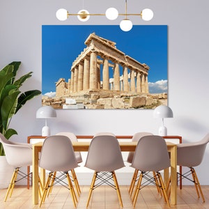 Ancient Acropolis Canvas, Ancient Greek Fortress in Athens, Greece Decor Wall, Ancient Greece Wall Art, Greek Architecture Art