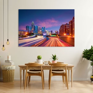 Atlanta Downtown, Atlanta City Print, Atlanta Cityscape Print Canvas, Atlanta Modern Wall Decor, Atlanta Painting Canvas, State of Georgia