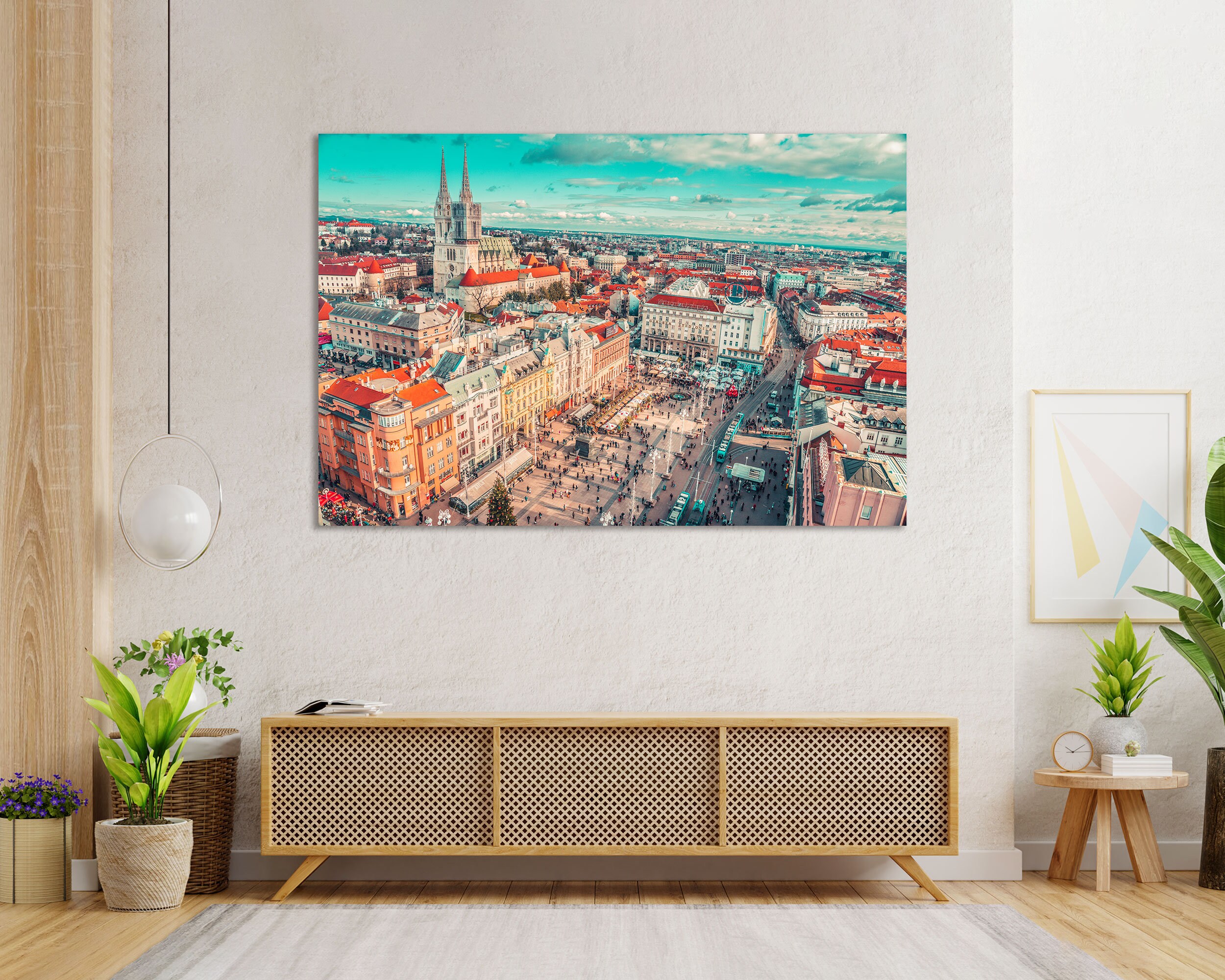 Zagreb Downtown Print Wall Art Zagreb in Croatia Art Decor Zagreb