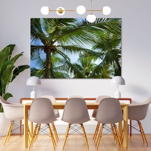 Palm Leaves Decor for Room, Coconut Leaves Print, Palm Trees Painting on Canvas, Palm Leaves Popular Art for Home, Green Leaves Art Print