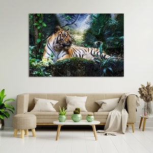 Bengal Tiger Wildlife Photography Print – Jungle Animal Wall Art | Big Cat Nature Poster, Exotic Wildlife Conservation Artwork