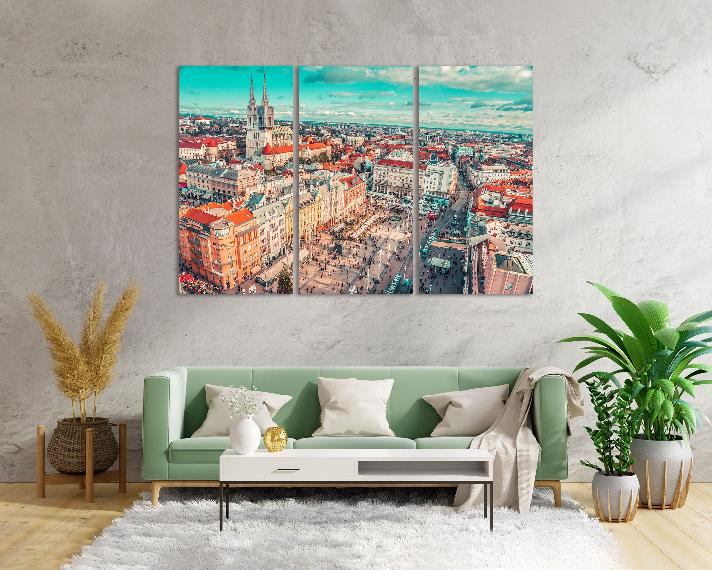 Zagreb Downtown Print Wall Art Zagreb in Croatia Art Decor Zagreb