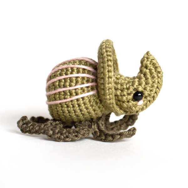 Ronnie the Rhinoceros Beetle PDF Crochet Amigurumi Pattern