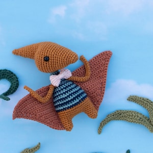 Ptimothy Pterodactyl PDF Crochet Pattern