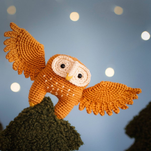 Ophelia the Barn Owl Amigurumi Crochet PDF Pattern