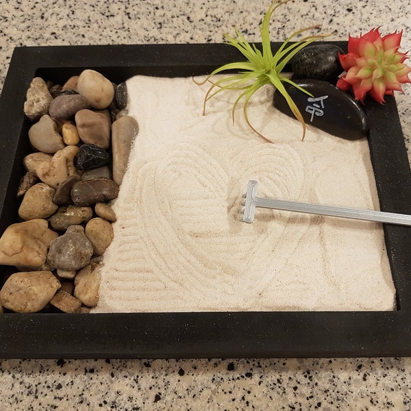 Handmade and Handcrafted Zen Garden Centrepiece. Great Gift Idea for Birthday, Christmas, Special Event.