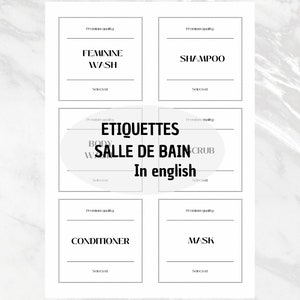 Printable Bathroom Labels [ FRENCH VERSION ]