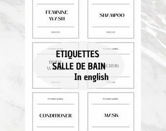 Printable Bathroom Labels [ FRENCH VERSION ]