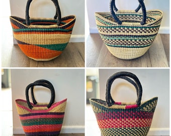 Small U shopper Bolga Basket Bag | 3