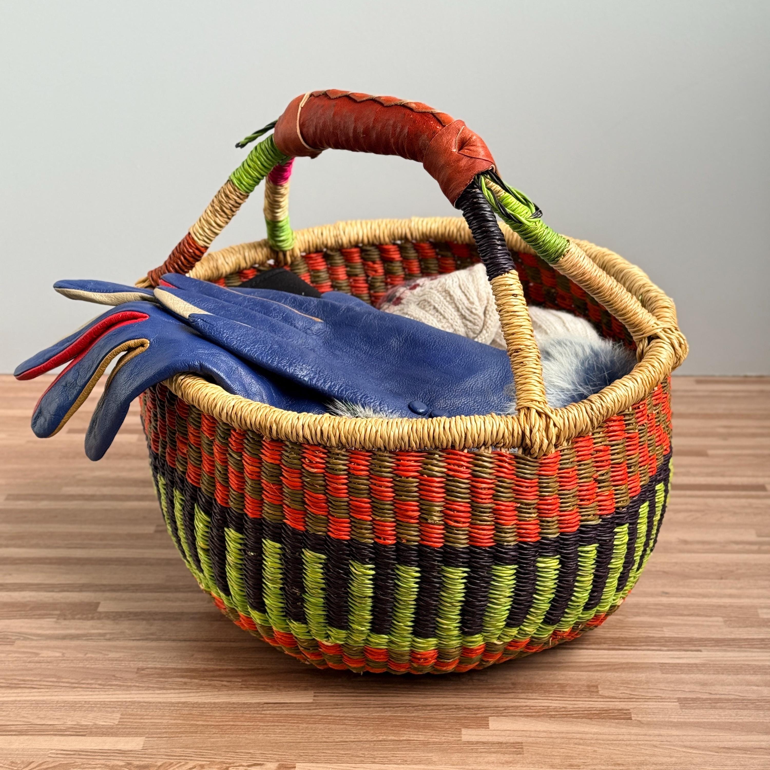 Mini Bolga Basket: Handwoven African Storage Basket - Etsy