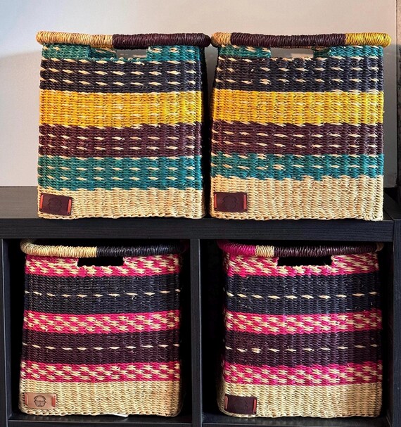 Cube Storage Boxes IKEA Kallax Expedit Storage Baskets Handwoven Bolga Basket Cabinet Basket Etsy Australia