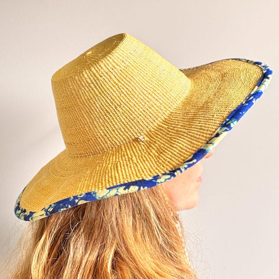 Handwoven Bolga Straw Hat with Lining | Premium African Sunhat | Summer Beach Hat