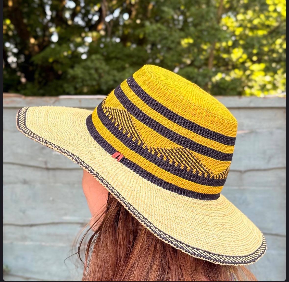 Handwoven Bolga Straw Sun Hat: Ethical Ghana Wide Brim - Etsy