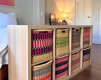 Cesta Bolga tejida a mano: Caja de almacenamiento IKEA Kallax Cube