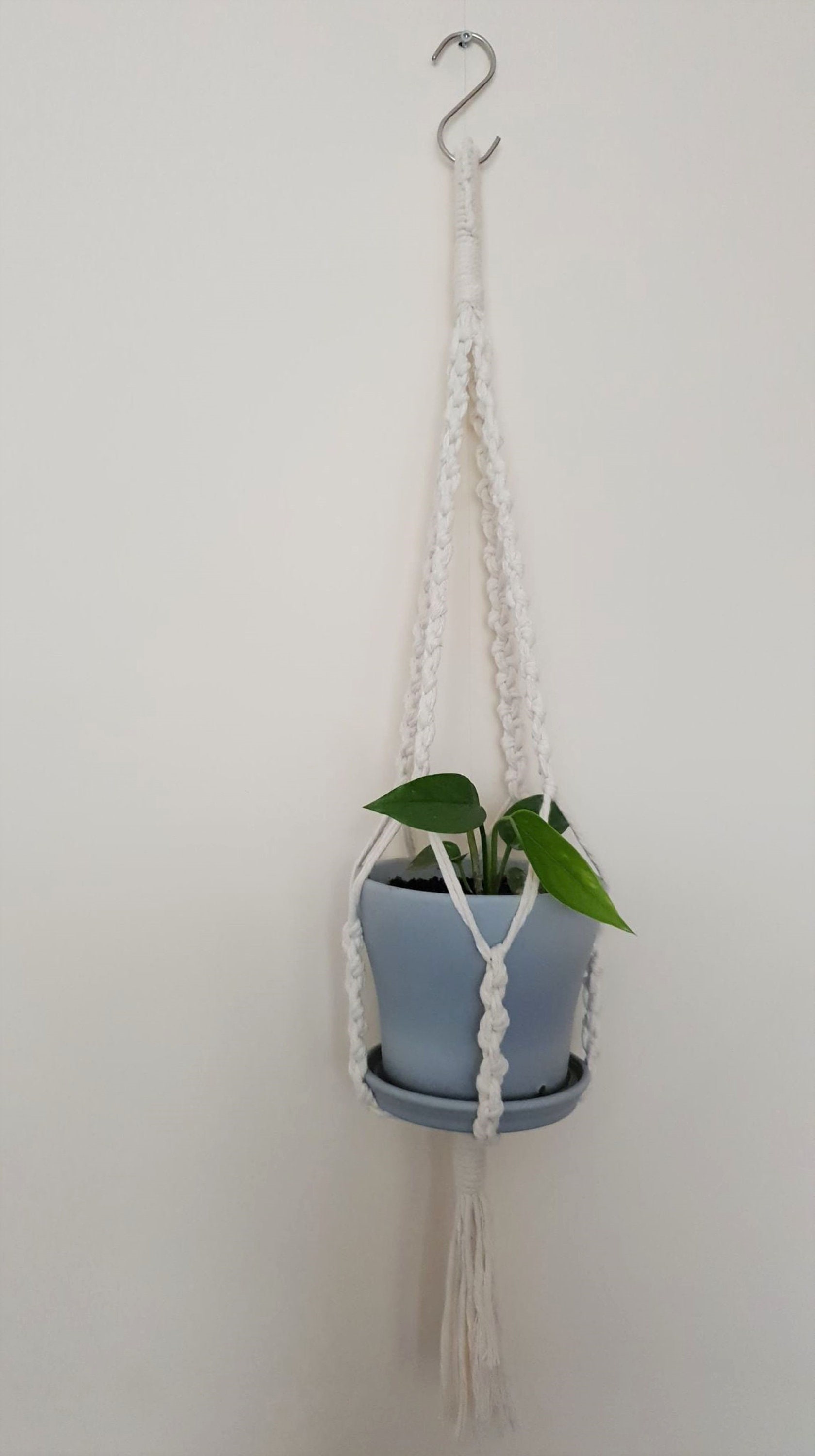 Plant Hanger macrame con gancho S / Interior y Exterior