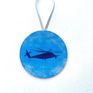 CH53 Christmas Ornament- Wooden Super Stallion Ornament- Military Ornament- Helicopter Ornament