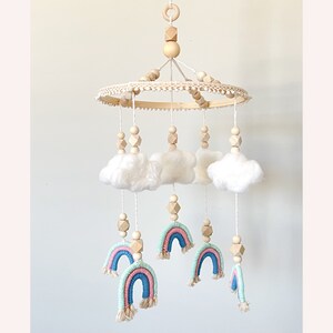 Neutral Rainbow Baby Mobile