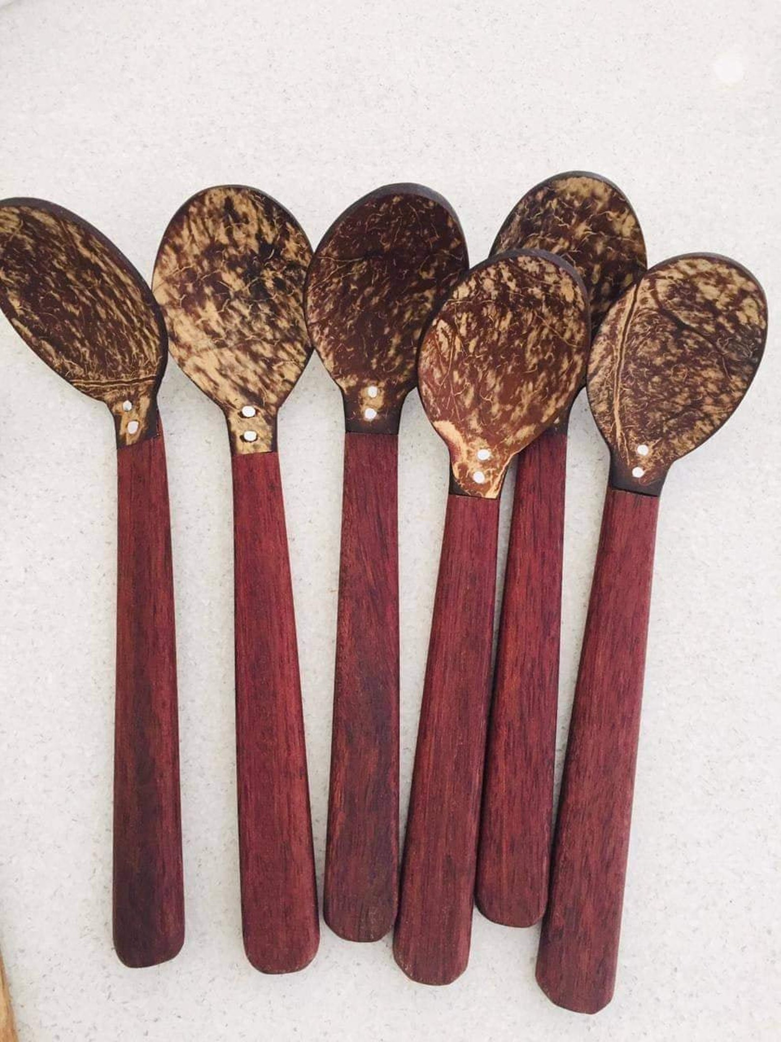 Handmade Coconut Shell Spoon Nutural Spoon Kitchen Wooden Etsy