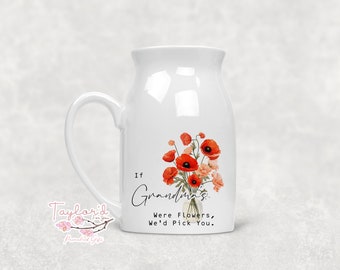 Personalised if ... Were Flowers Id Pick You  Vase, Mother's day gift, Flower pot gift, Mum Vase, Personalised Gift for Grandpereant day