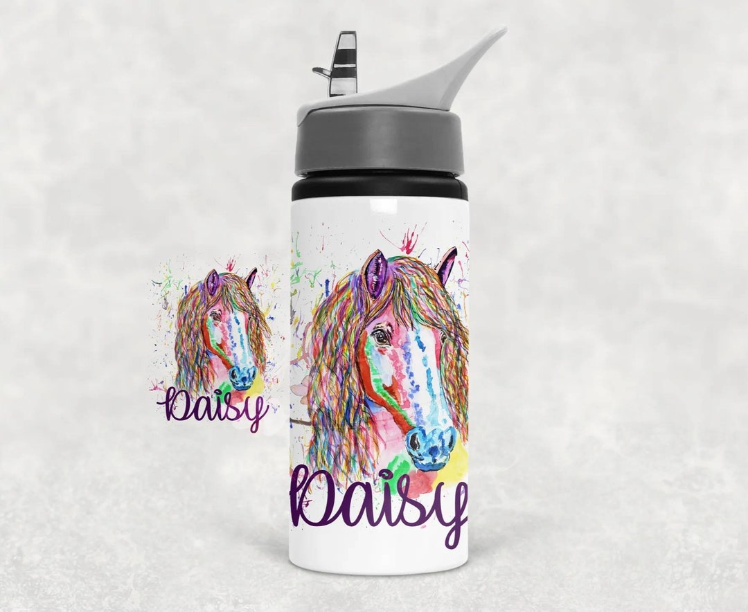 Personalised Horse Water Bottle, Horse Water Bottle, Horse Riding Gift