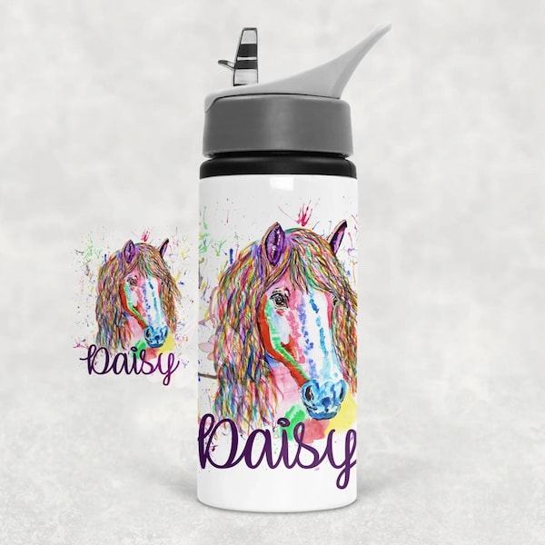 Personalised horse water bottle, horse water bottle, horse riding gift, Personalised Horse Lunch Bag, Personalised back to school, Horse bag