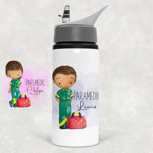 Personalised Paramedic water bottle, Paramedic water bottle, Paramedic gift, Personalised Paramedic gift