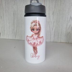 Personalised Ballerina Water Bottle, Personalised Ballerina Gifts, Ballerina gym bag, Ballerina Water Bottle, Ballerina Gifts