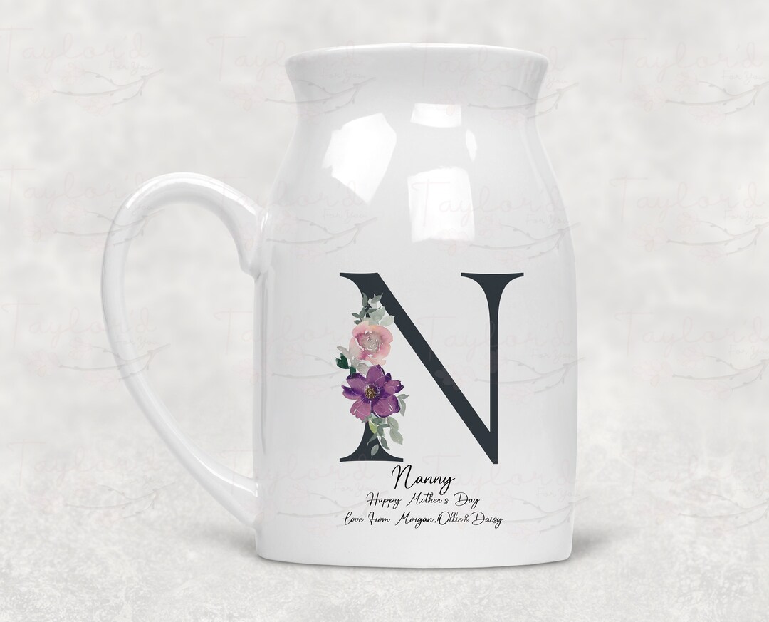 Personalised Mothers Day Vase, Mother's Day Gift, Flower Pot Gift ...