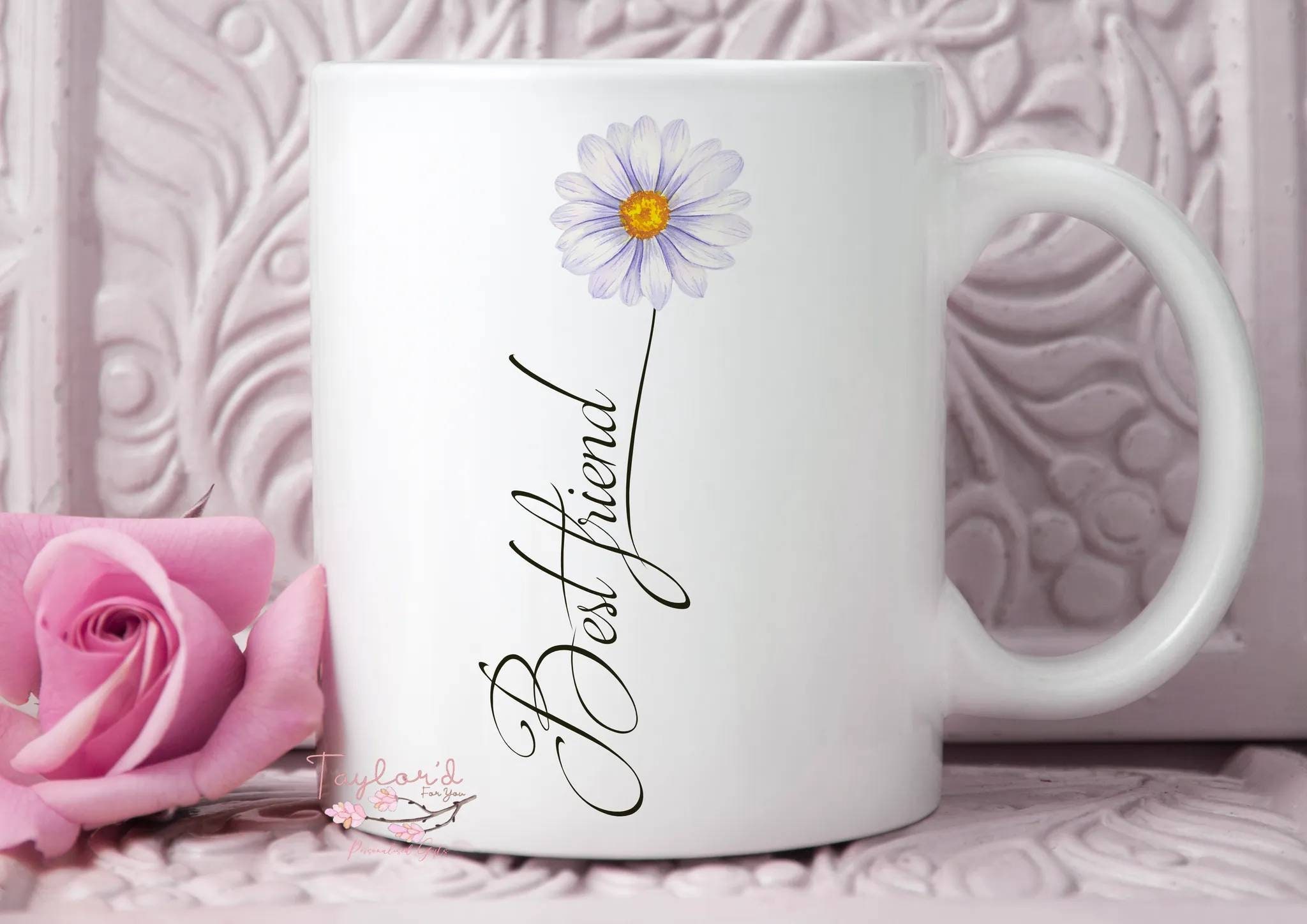 Personalised Daisy Name Mug Daisy Flower Gift Daisy Flower Etsy UK
