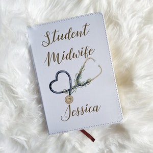 Personalised Student Midwife Note Book, Student  Midwife Gift , Midwife gift, Personalised Student Midwife Book, Student Midwife Note Book