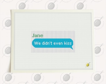 We Didn’t Even Kiss - Needlepoint and Cross Stitch Pattern: Heated Rivalry Quote Inspired DIY (PDF & Stitchly)