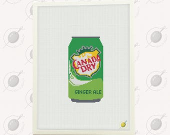 Ginger Ale - Needlepoint and Cross Stitch Pattern: Heated Rivalry Inspired DIY (PDF & Stitchly)