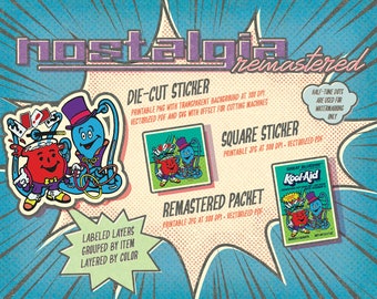 Retro 1980s Kool-aid Great Bluedini Octopus Magician Graphic