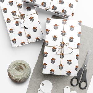 cowboy disco ball wrapping paper | western gift wrap roll | cowgirl birthday party supplies | rodeo theme gift | cute holiday wrap