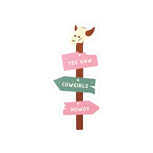 Cowboy Sticker l Western Sticker l Cowboy Sticker l yee haw Sticker | Grüß Gott Sticker| peel and stick sticker l kiss-cut vinyl sticker