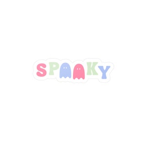 spooky halloween sticker | colorful ghost sticker | laptop halloween sticker | kiss-cut vinyl sticker | cute sticker