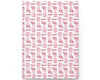 howdy cowgirl boot hardcover journal | pink and red western notebook | cowgirl school accessories | cute trendy diary | aesthetic notepad
